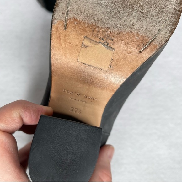 Rag & bone Nubuck Leather Harrow Ankle Boots - Picture 5 of 7